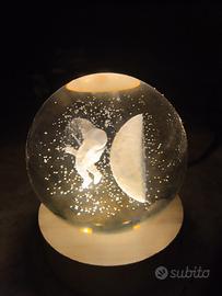 sfera di cristallo 3D luce led 