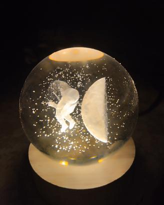 sfera di cristallo 3D luce led 