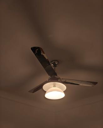 ventilatore a pale con lampadario e telecomando 