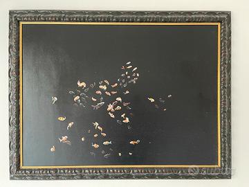 Olio su tavola Riccardo Giacomini 80 x 58 “Pesci”