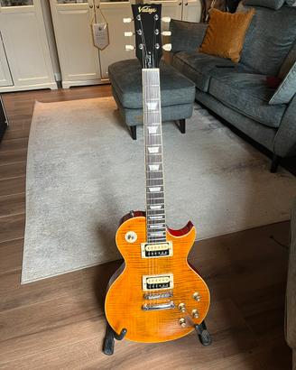 Vintage V100 AFD Paradise Flamed Amber Reissue