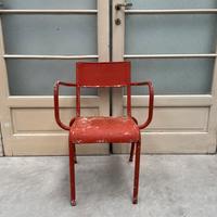 Sedia in ferro con braccioli anni ‘50