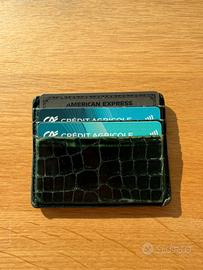 Porta carte Bottega Veneta in vero coccodrillo