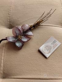 Fiore con spiga in vetro di murano