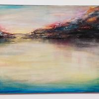 Tramonto - Quadro moderno materico originale