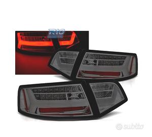 FANALI AUDI A6 4F 08-11 LIGHT BAR FONDO CROMATO FU