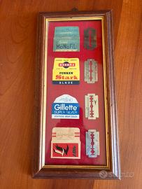 Quadro vintage lamette da barba d’epoca Gillette
