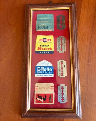 Quadro vintage lamette da barba d’epoca Gillette