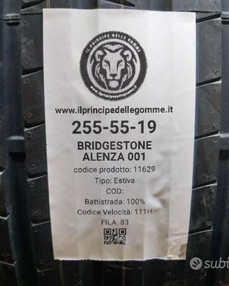 2 gomme 255 55 19 bridgestone a11629