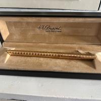 Penna stilografica DuPont placcata oro con pennino