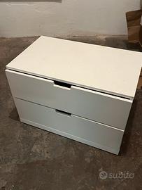 IKEA NORDLI  CASSETTIERA 2 cassetti Bianca