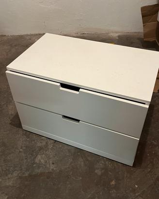 IKEA NORDLI  CASSETTIERA 2 cassetti Bianca