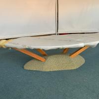 Tavolino Cassina in vetro ovale