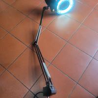 lampada neon con lente di ingrandimento 