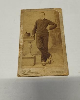 foto antica ca 1860 di soldato,fotografo Mosso-TO