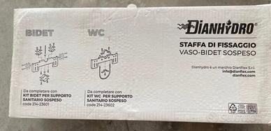 N. 4 staffe di fissaggio vaso e bidet sospesi