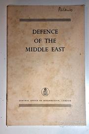 Libro Defence of the Middle East 1953 Documento St