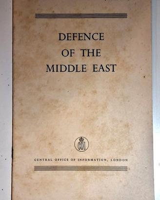 Libro Defence of the Middle East 1953 Documento St