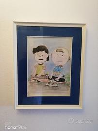 Quadro Mafalda e Charlie Brown