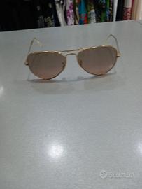 A1234 ray-ban rb3025 oro lenti rosa Aviator tg55