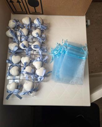 Set Bomboniere Cuore in Ceramica - 16 Pezzi