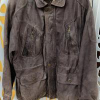 giubbino marrone in vera pelle vintage