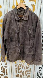giubbino marrone in vera pelle vintage