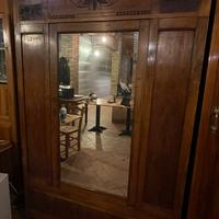 Armadio Vintage legno massello com specchio