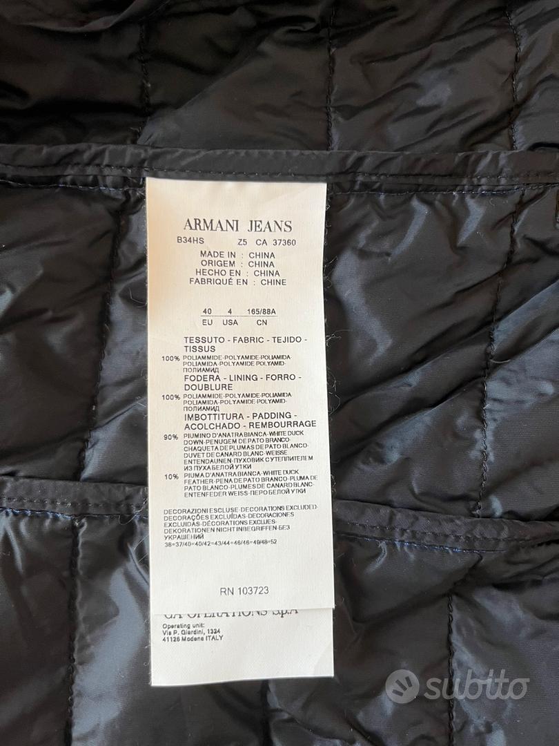 Piumino 100 hotsell grammi armani jeans