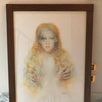 Litografia di Renzo Vespignani "Susanna"