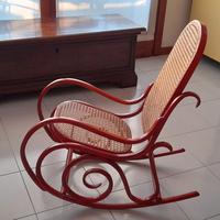 Sedia a dondolo Thonet per bambini, vintage