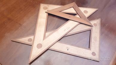 Squadre in legno vintage