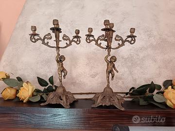 candelabri bronzo 