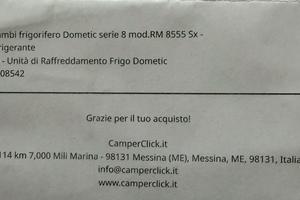 Gruppo Refrigerante Dometic RM 8555 Cod TR708542