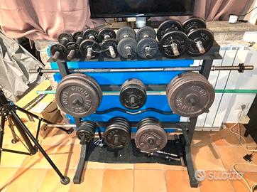 DISCHI GHISA BILANCIERI MANUBRI palestra home gym