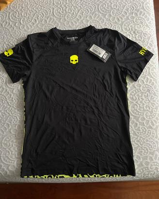 Maglietta Tennis Hydrogen Panther Black Yellowfluo