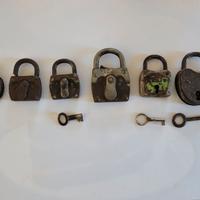 LOTTO STOCK 6 LUCCHETTI BURG SIDOR GERMANIA CHIAVI