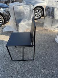 sedie in alluminio nere