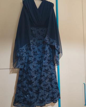 Abito lungo da cerimonia donna blu