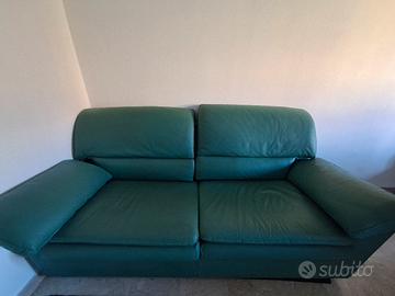2 divani in vera pelle artigianale 