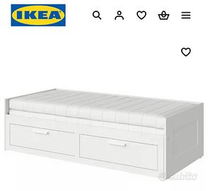 Divano letto con 2  cassettoni ikea  + materassi