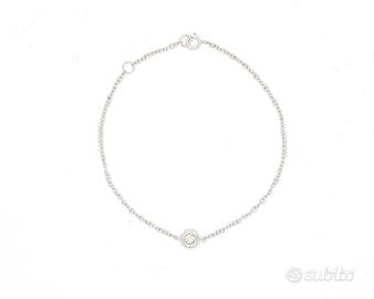 Bracciale in oro bianco e diamante Ct 0,05