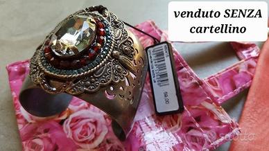 Bracciale SODINI, rigido con pietre e perline