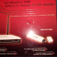 Modem/Router Nilox wifi ADSL2/2+ & adattatore usb