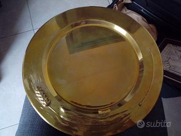 Piatto acciaio simil oro