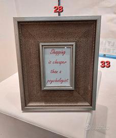 QUADRO - SHOPPING IS CHEAPER THAN A PSYCHOLOGIST