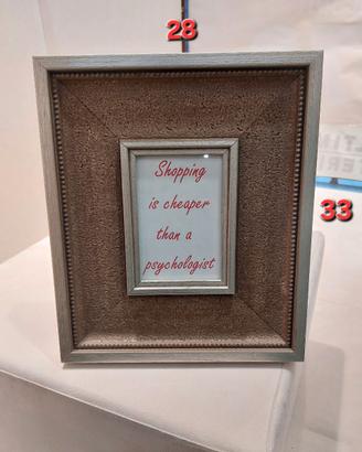 QUADRO - SHOPPING IS CHEAPER THAN A PSYCHOLOGIST