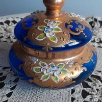 Antico porta bonbon murano blue oro zecchino