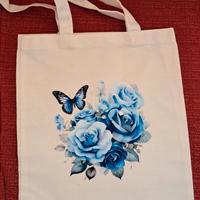 Borsa in tela con stampa