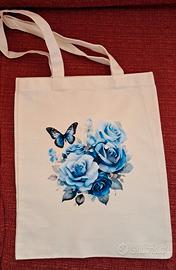 Borsa in tela con stampa